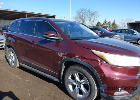 2014 Toyota Highlander Limited Platinum V6 z USA, uszkodzony, nr VIN 5TDDKRFH8ES030722